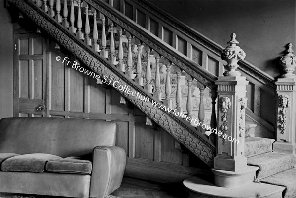 HERBERTSTOWN HOUSE CARVED OAK STAIRS